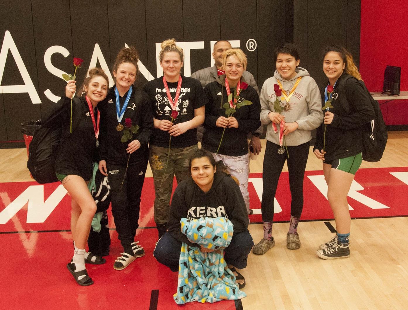 Women Runner-Up in Oregon State Collegiate Wrestling Championships