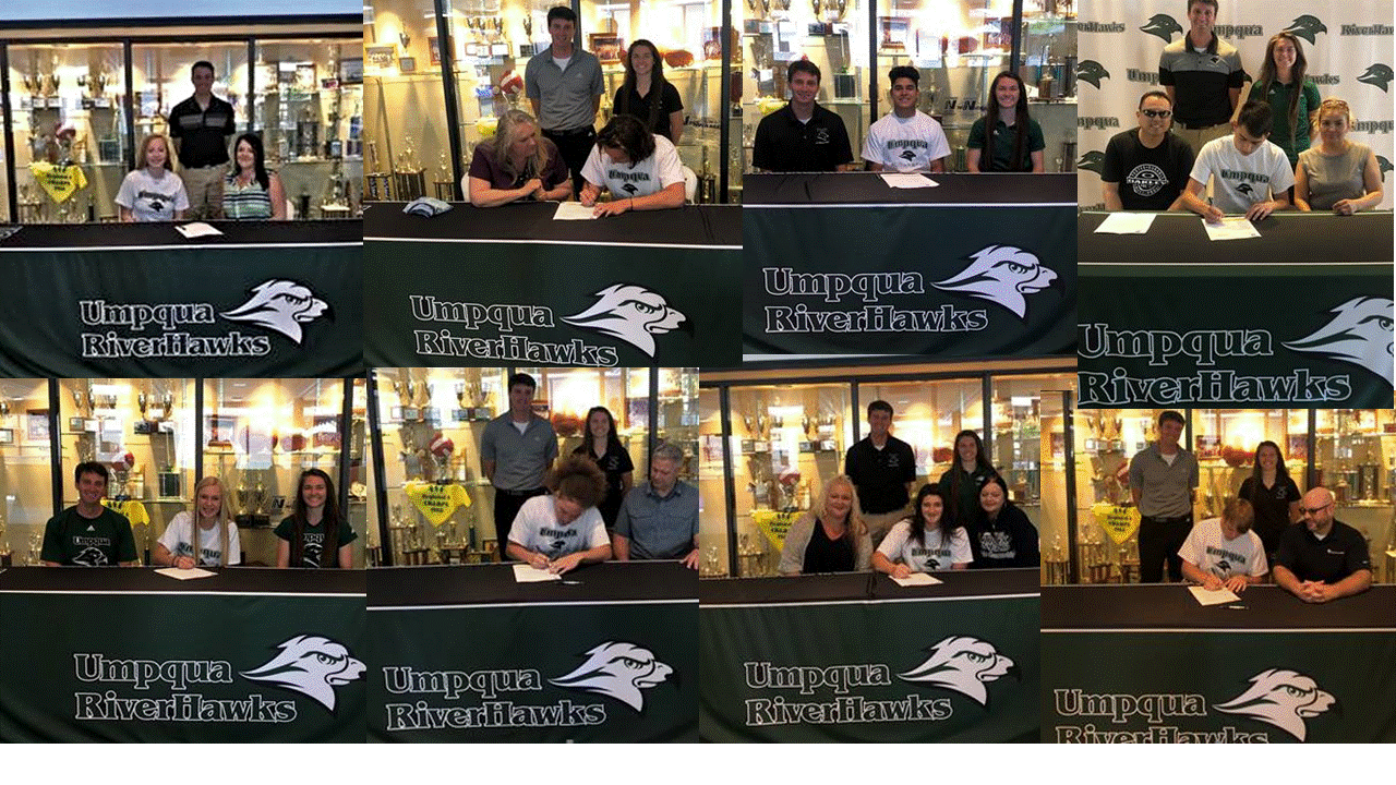 RiverHawk Track and Field Signs Eight