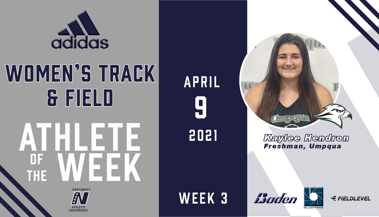 Kaylee Hendron Named Week 3 NWAC Athlete of the Week