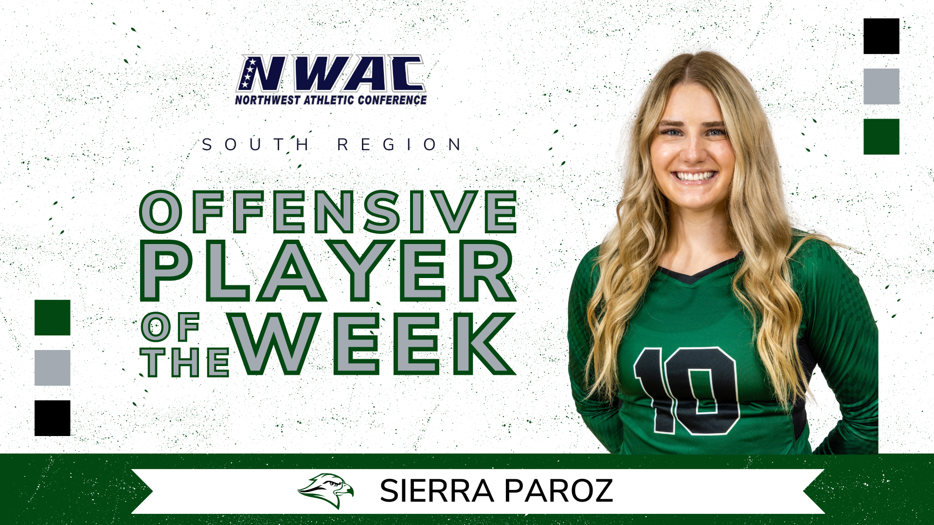 Paroz Earns Offensive Player of the Week