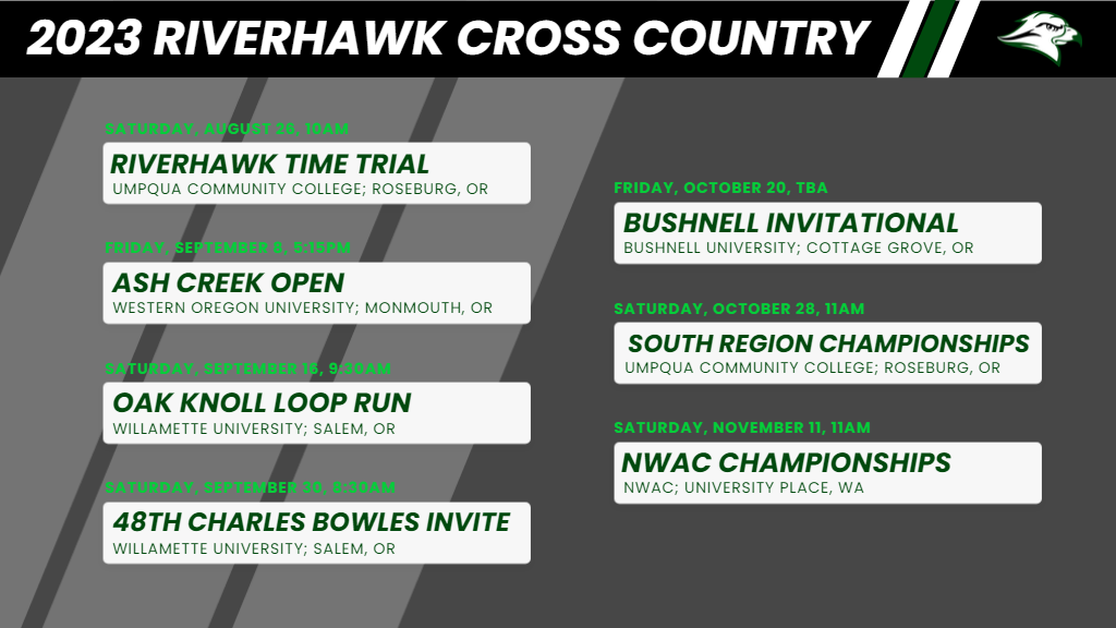 RiverHawk Cross Country Schedule Release